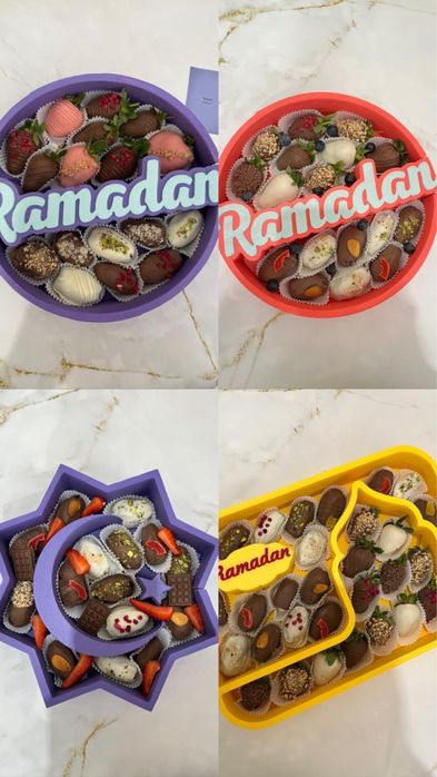 Клубника и финики в шоколаде