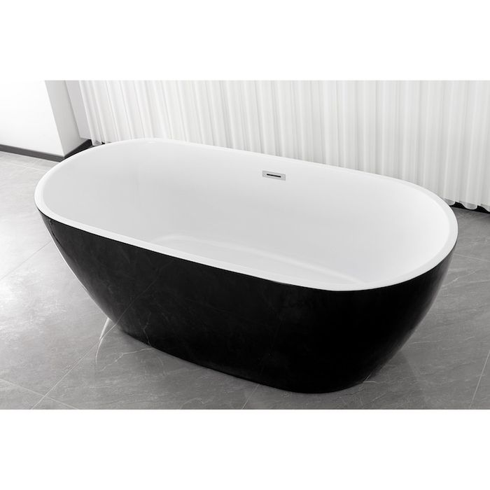 Cadă freestanding acril 170x75 black