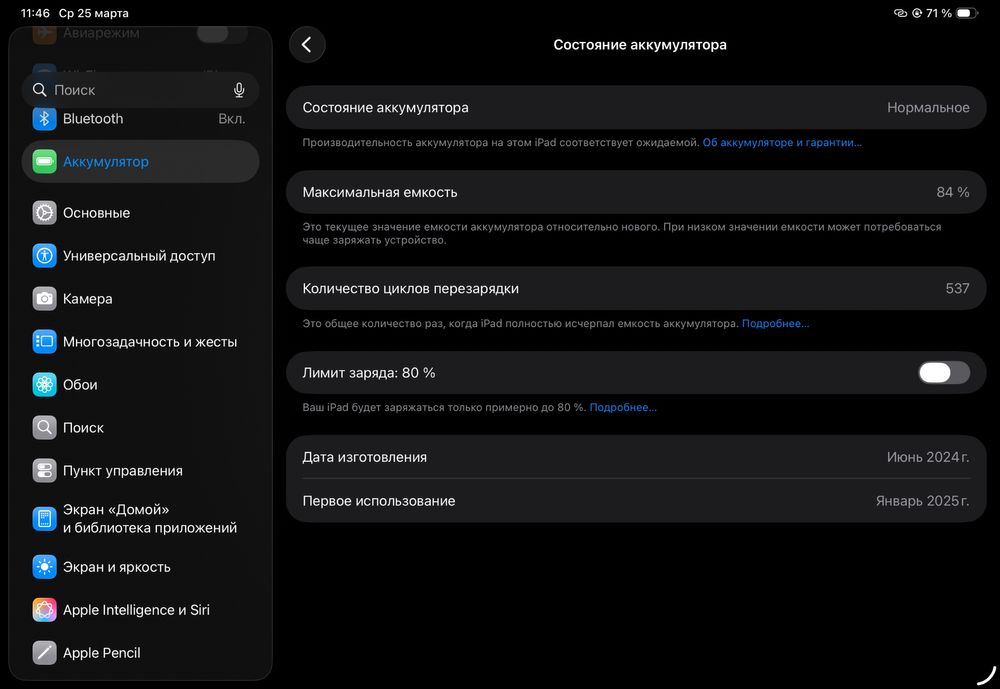 Ipad pro m4 11’ 256 gb