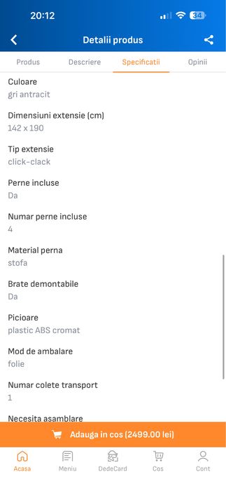 Canapea extensibila