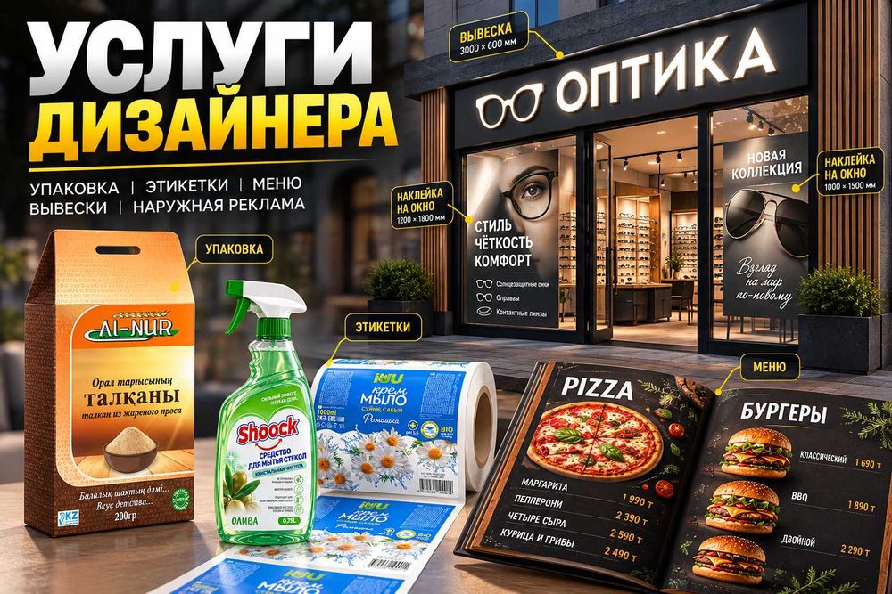 Дизайнер | дизайн коробок и упаковки | дизайн меню | дизайн этикеток