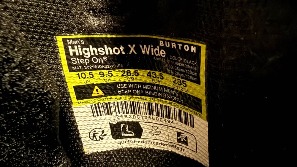 Burton Highshot X Wide Step On