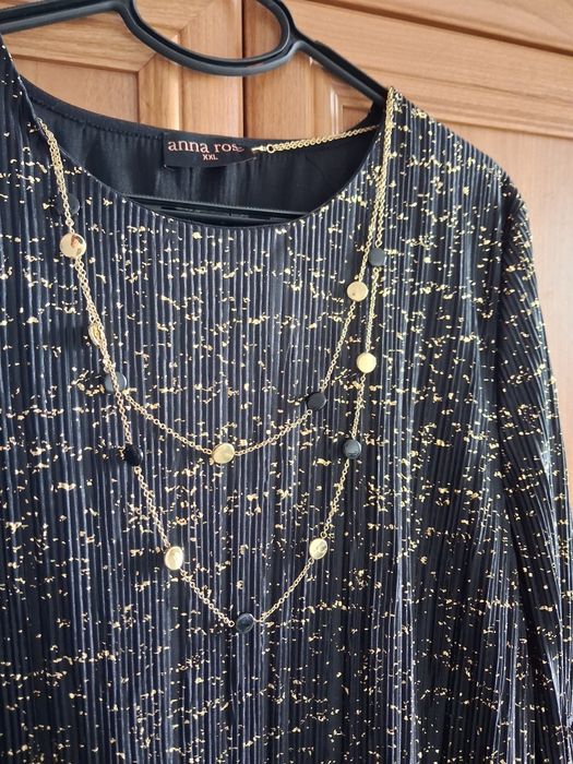 Bluza eleganta dama cu inserții aurii