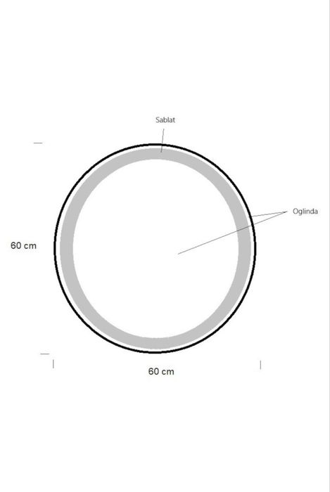 Oglinda cu led, diametru 60cm
