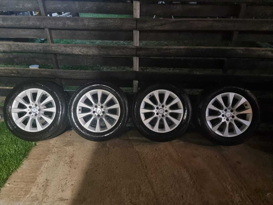 Jante 5x112 originale Mercedes + anvelope  iarna 255/55 R18