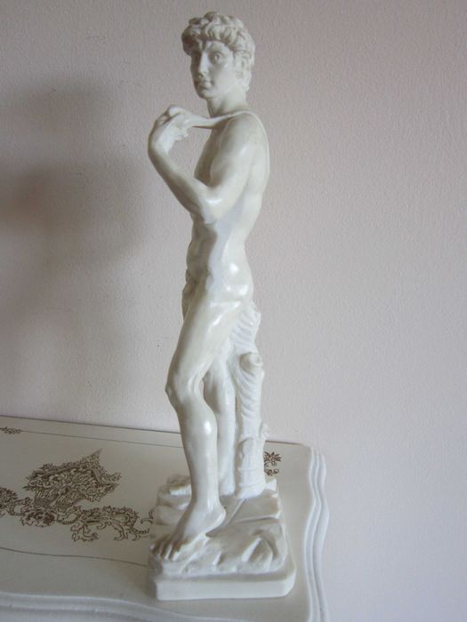 cadou rar regele David de Michelangelo semnat A.Santini 1960 Italia