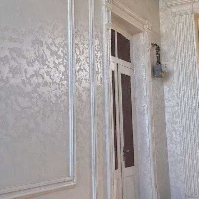 Фасад Жидкий Травертин отточенто Отделка Крошка Леонардо Шотландка