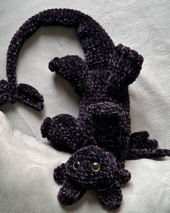 Беззубик вязаный дракон, мягкий подарок