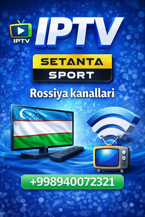 IPTV xizmati — 1000 / 1600 / 3600 TV kanallar