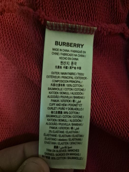 Hanorac burberry rosu marimea s