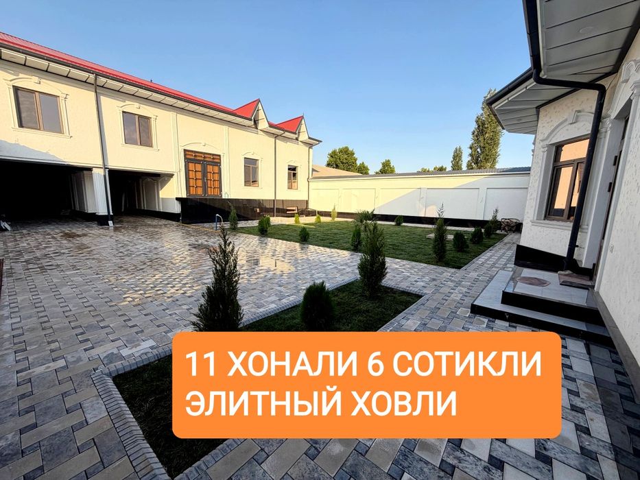 Шахар енидан Элит ХОВЛИ Уй 6 сотик 11 хона  Кибрай Езувчилар  Уйи