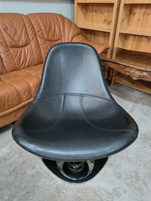 Елегантно кресло от естествена кожа