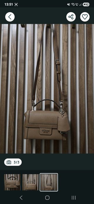 Geantă Guess, nouă, maro, din piele, pret 600 lei negociabil!