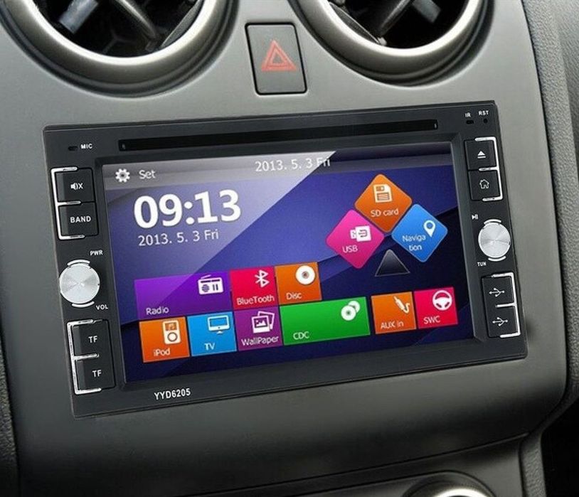 Stereo Car Radio, CD, DVD player, 6.2 inch USB + Bluetooth, MP3 - MP5 HD