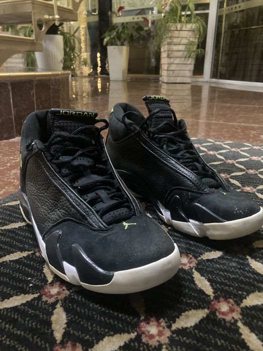 Nike air jordan 14 retro BG indiglo black green