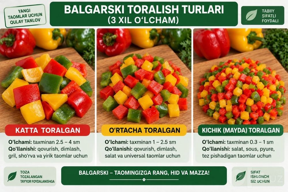 Сабзавотларни исталган шакилларда тограп бериш хизмат.