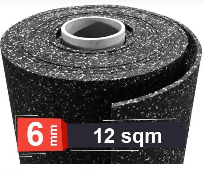 Фитнес Настилка на Ролка 12 кв.м. | 6 мм - Гумени Настилки