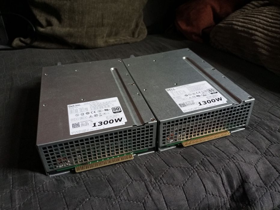 2× Dell 1300W Server PSU – за части / ремонт (DPS-1300HB, D1300EF)