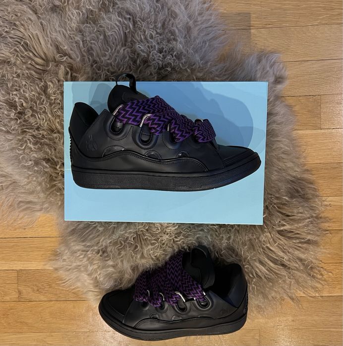 Lanvin Curb Lace-Up Sneakers