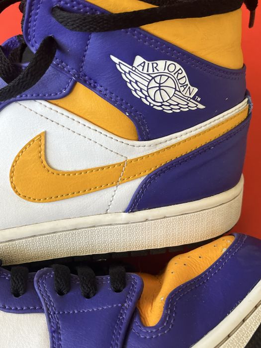 Jordan 1 Mid LA Lakers 43 номер / Оригинал