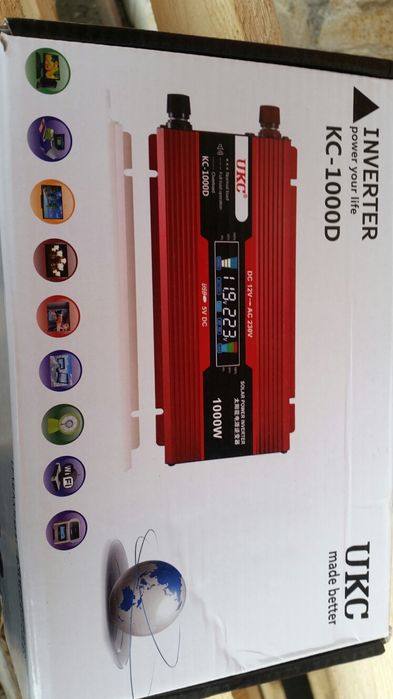 Инвертор с дисплей  1000w , 2000w, 4000w, 5000w