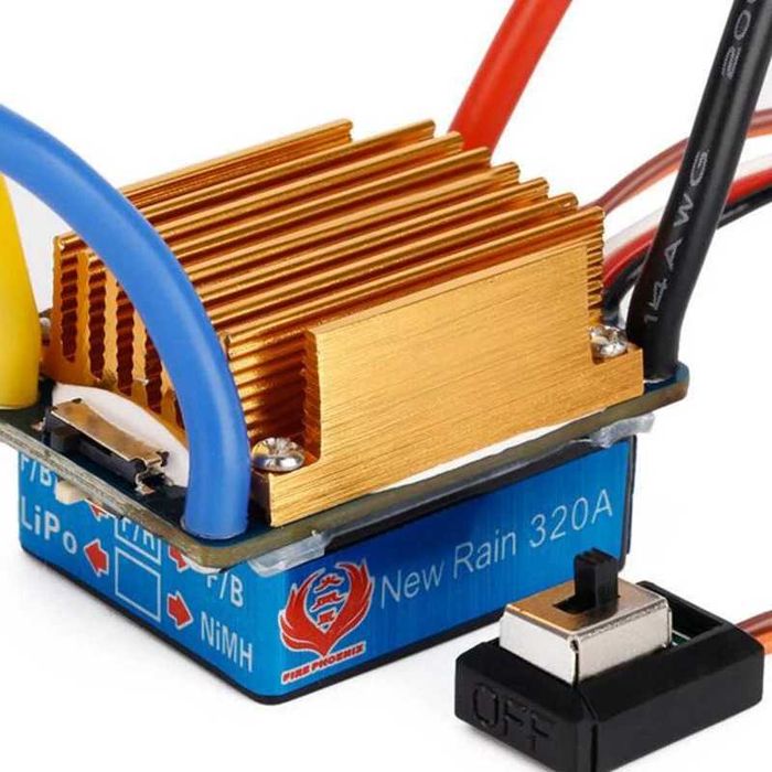 Спийд-контролер за четкови мотори 12V, 320A, 2-3S lipo, влагозащитен