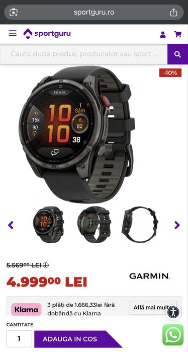 Garmin Fenix 8 Pro 47mm cu Factura și Garanție Garmin 2027 + Curea magnetică