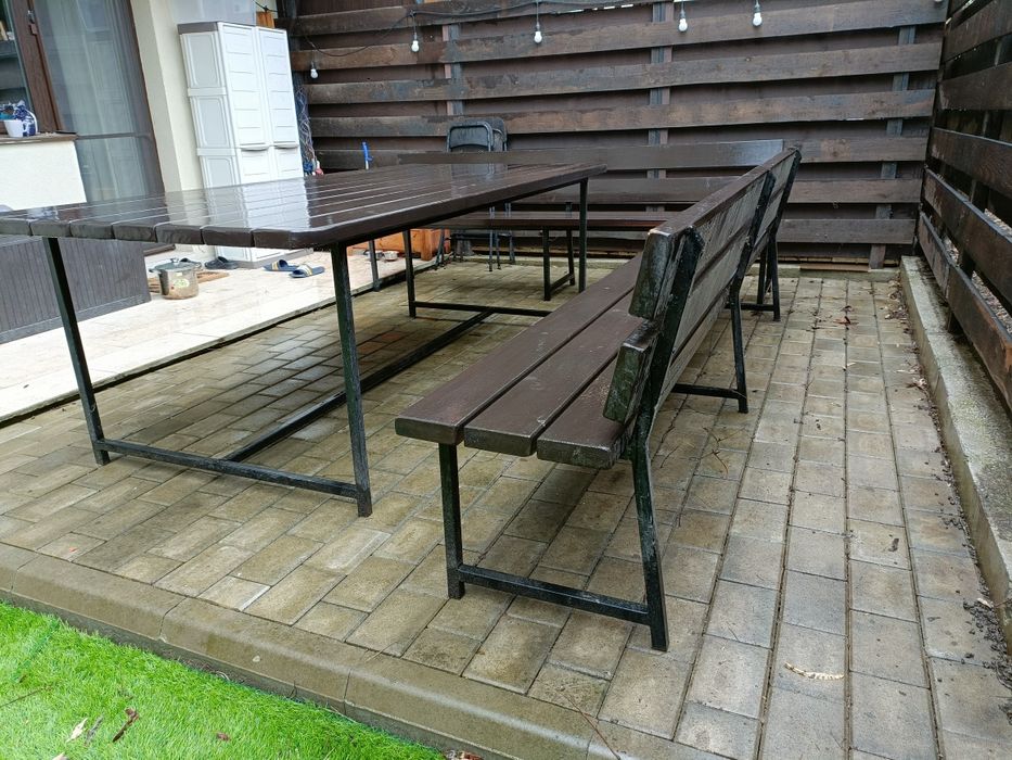 Masa plus 2 banci lemn