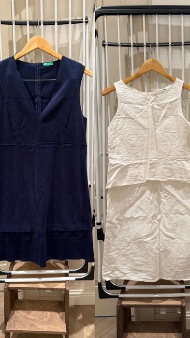 Сарафон benetton микрозамша б/у и платье Mexx