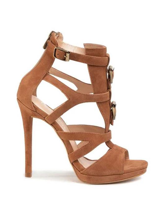 Sandale piele naturală de antilopă maro - elegante și la modă