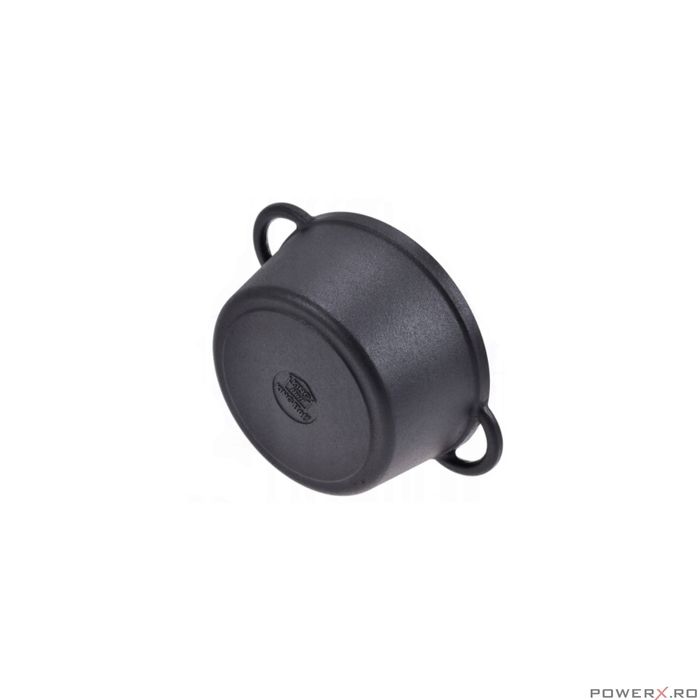 Oala din fonta 4 litri, 24 cm, cu capac, negru, KingHoff