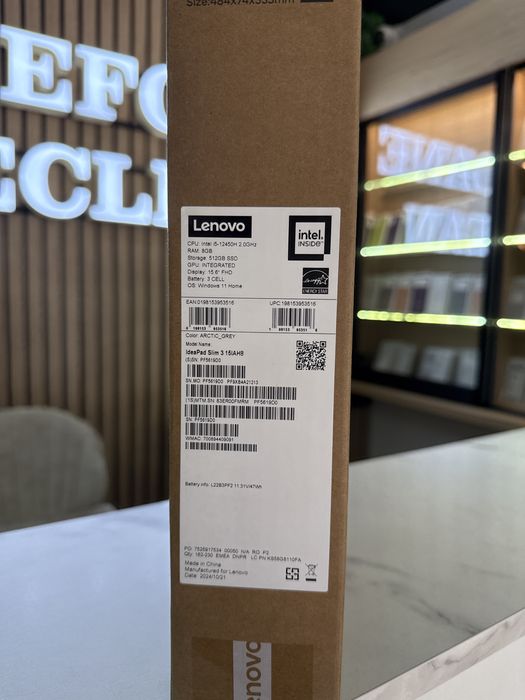 Laptop Lenovo IdeaPad Slim 3 15IAH8 512gb/8gb ram Nou Desigilat