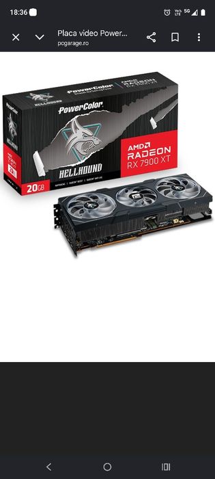 Placa video rx 7900 xt 20gb hellhound
