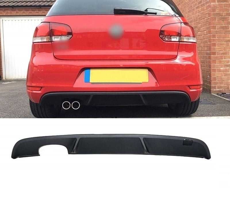 Дифузьор Голф 6 Заден Дифузер ЧЕРЕН Мат VW Golf 6 Mk6 Лип нож