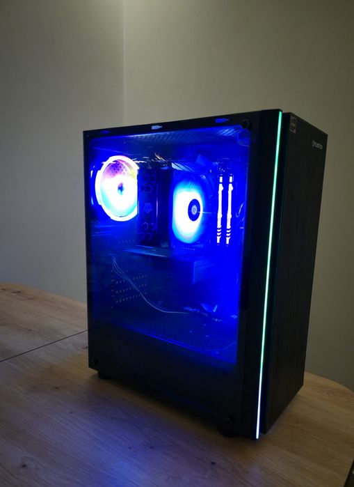 PC Gaming Ryzen 5 5600X + RTX 5060 | 32GB RAM RGB | 1TB SSD | Impecabil