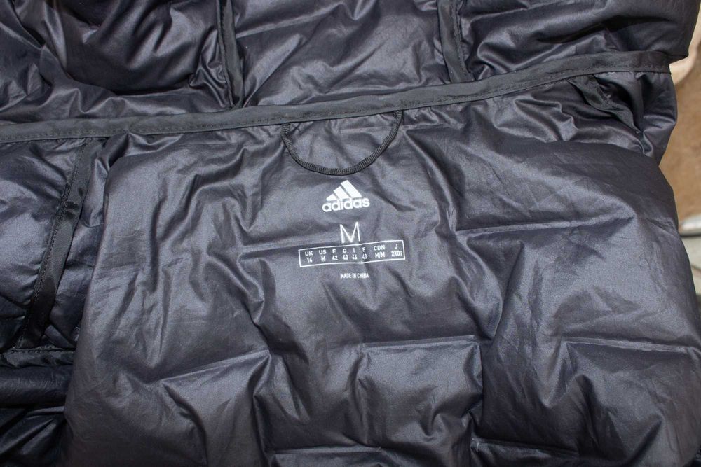 Adidas Terrex оригинално дамско пухено яке черно качулка пълнеж пух М