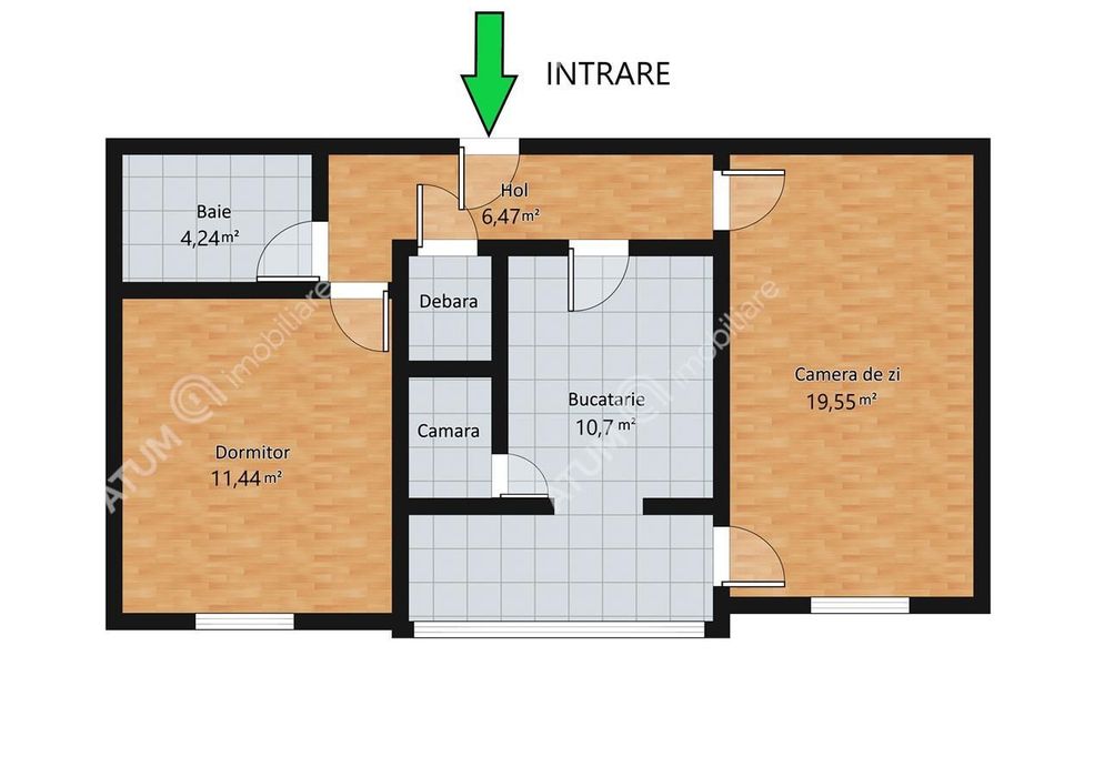 Apartament cu 2 camere decomandate si pivnita zona Semaforului