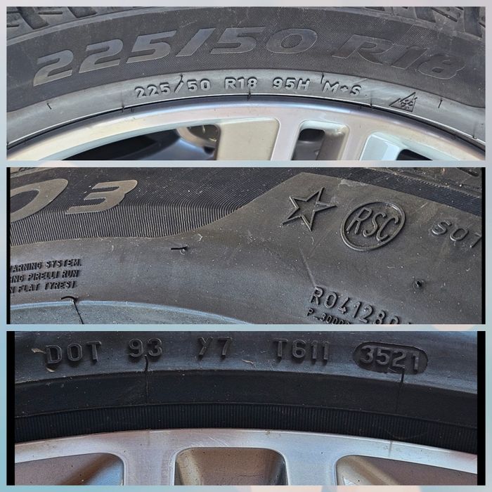 Jante Roti BMW X1 F48 X2 F39 M pachet / echipare iarna 225 50 18 Pirelli Winter Runflat cu steluță / profil 6 mm DOT 2021