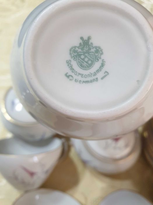 Сервиз за кафе schwarzenhammer bavaria и Чайник с латиера  Mitterteich