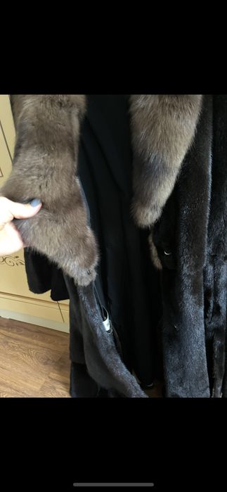 Норковая шуба с соболем