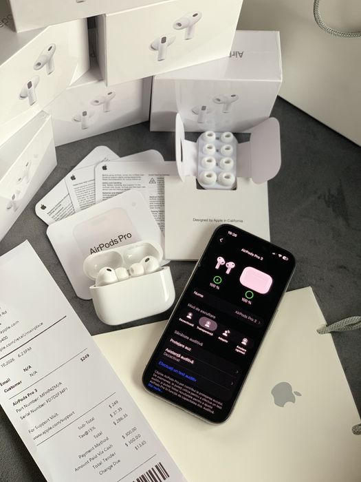 AirPods Pro 3 ANC 2025 – Noi, sigilate | Cu pungă | 199 lei