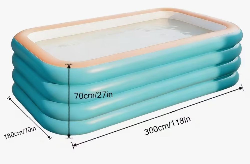 Piscină Gonflabilă Familială NOUĂ - Material Rezistent (Model 2025)