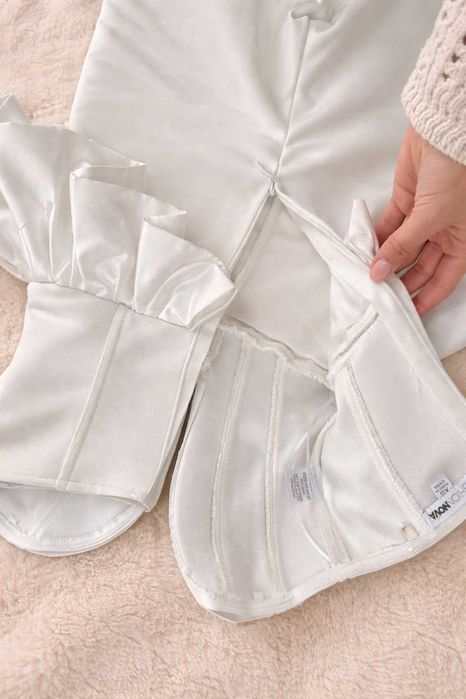 fashion nova бандажен бял гащеризон панталон топ бандаж нов балерина