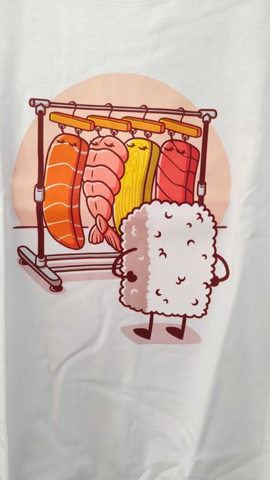 Дамска тениска с принт - Суши (нова)