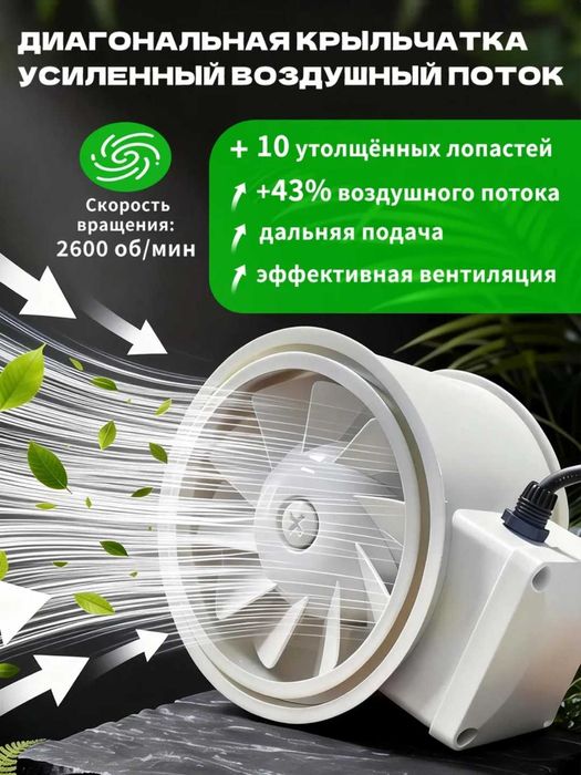Канальный вентилятор Airox HF 220В — низкий шум
