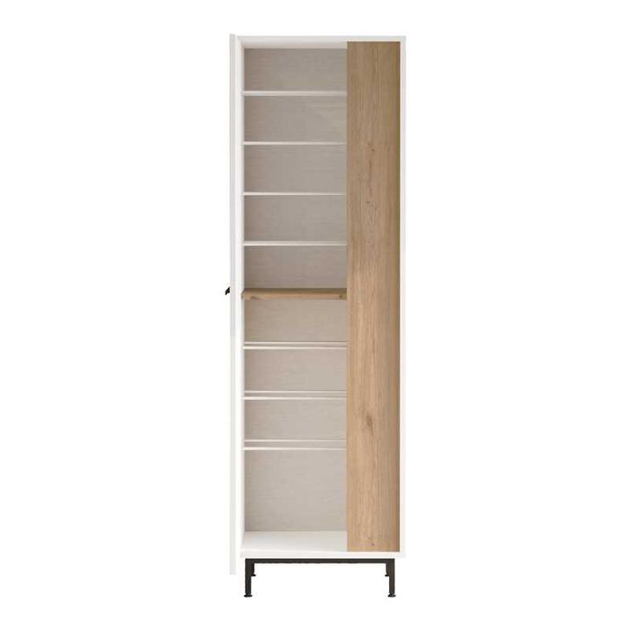 Шкаф за обувки, Scarpiera, Бял, Пдч, 57.2х35.5х185.65см.
