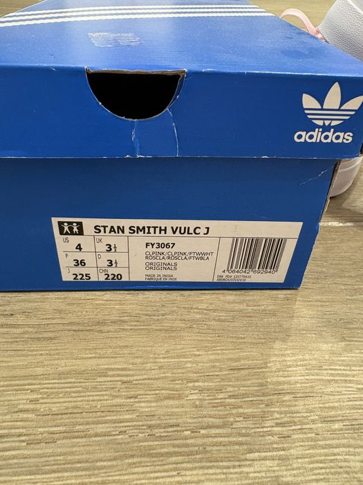 Adidas Stan Smith Vulc J Clear Pink 36 номер