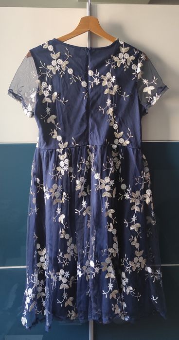 Официална синя рокля - размер L
