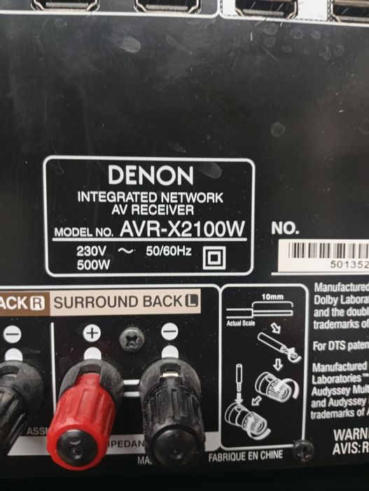 7.2 канален ресивър DENON AVR-X 2100 Bluetooth 4K Wi-fi