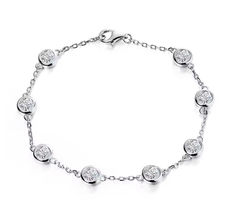 Дамска гривна Van Cleef блясък на диамант, уникален блясък (мойсанити)